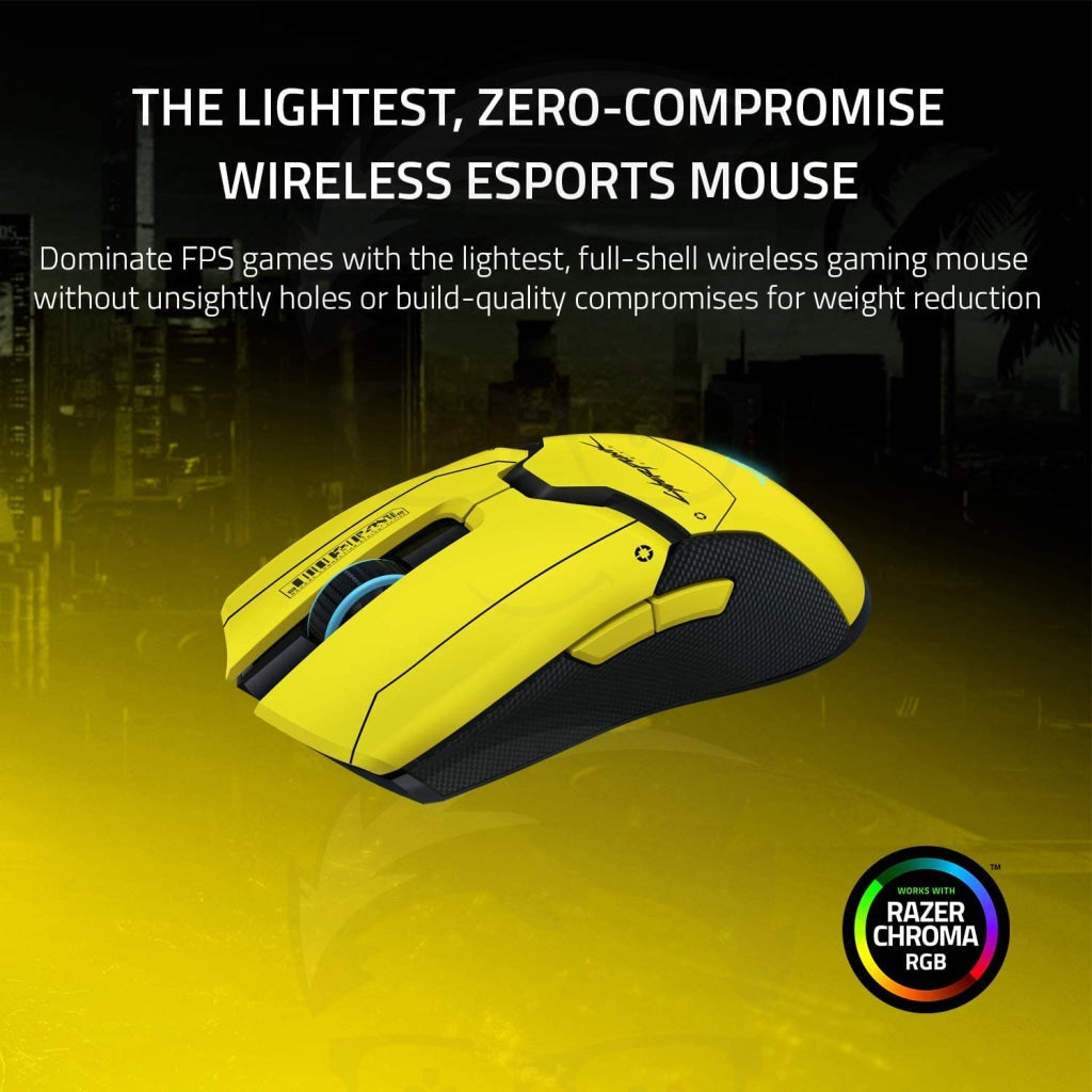 Razer Viper Ultimate Gaming Mouse  HyperSpeed Wireless with Charging Dock - Cyberpunk 2077 Edition Razer Viper Ultimate Gaming Mouse  HyperSpeed Wireless with Charging Dock - Cyberpunk 2077 Edition